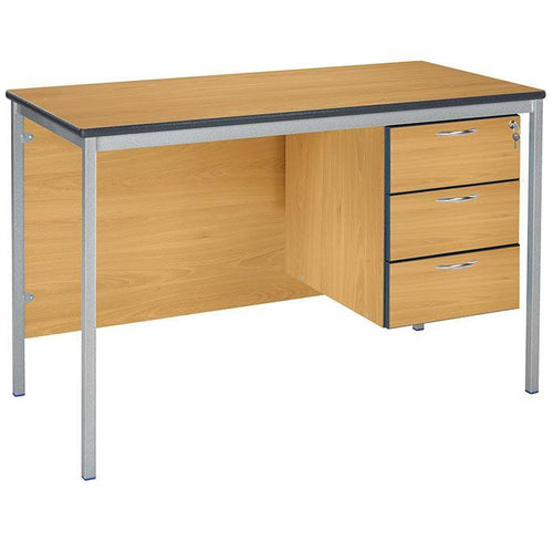 Fully Welded Premium Rectangular (1500 x 750mm) 3 Drawer Teachers Desk