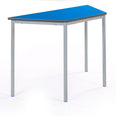Premium Trapezoidal (1200 x 650mm) Spiral Stacking Table - Silver Frame