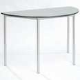 Premium Semi-Circular (1100mm Diameter) Spiral Stacking Table - Silver Frame