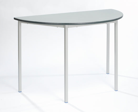 Premium Semi-Circular (1100mm Diameter) Spiral Stacking Table - Silver Frame