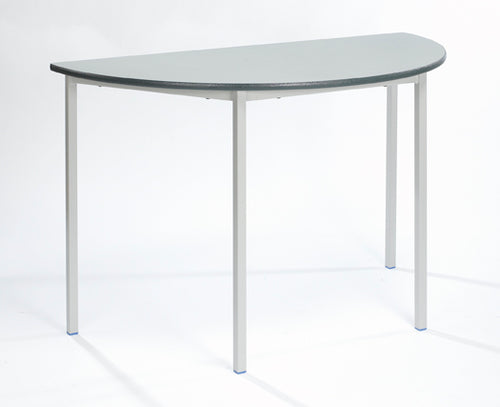 Premium Semi-Circular (1200mm Diameter) Spiral Stacking Table - Silver Frame