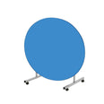 Fully Welded Premium Tilt Top Circular (1200mm Diameter) Dining Table - Blue Edge