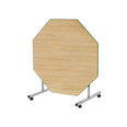 Fully Welded Premium Tilt Top Octagonal (1200mm Diameter) Dining Table - Green Edge
