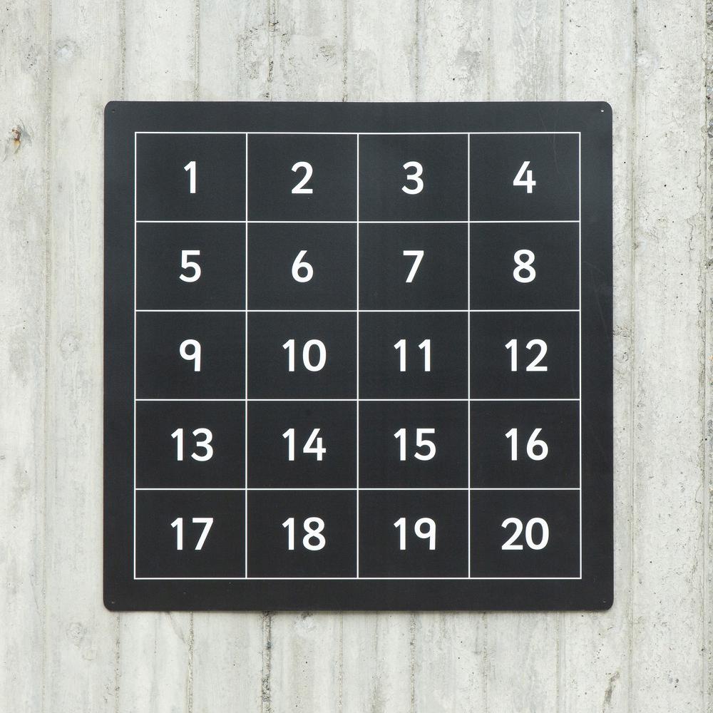 Outdoor  1-20 Chalkboard