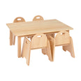 Solid Beech Rec Table & 2 packs of 2–14cm Beech Infant Chairs