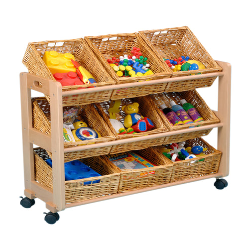 Single 9 Wicker Basket Classroom Tidy