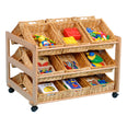 Double 18 Wicker Basket Classroom Tidy