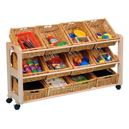 Single 12 Wicker Basket Classroom Tidy