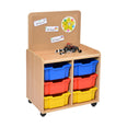 6 Deep Tray Storage Unit with Cork Panel