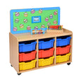 9 Deep Tray Storage Unit with Cork Panel