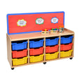 12 Deep Tray Storage Unit with Cork Panel