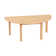 Half Circular Solid Beech Table 1100mm