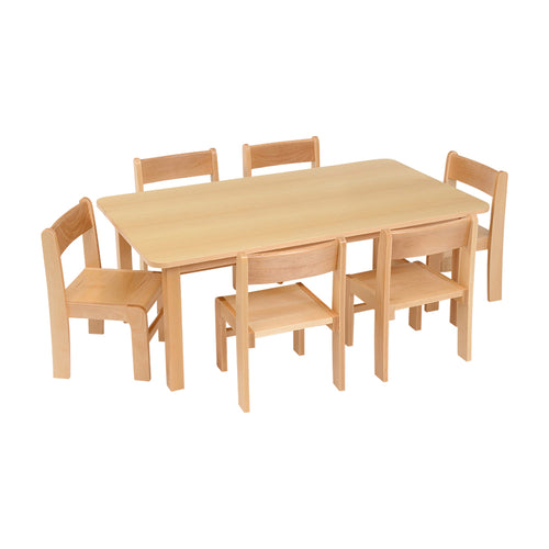 Rectangular Table Beech Veneer 1100mm