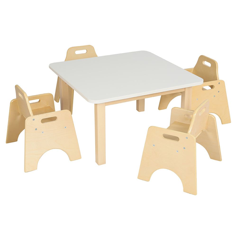 Square White Table Melamine Top