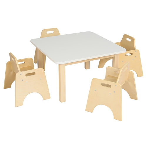 Square White Table Melamine Top