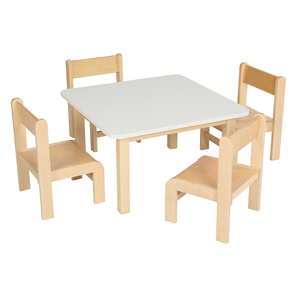 Square White Table Melamine Top