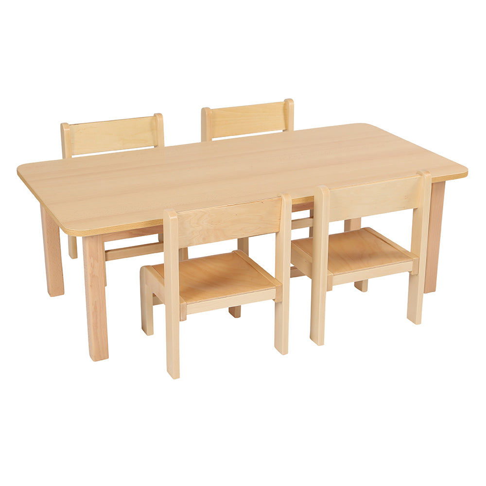 Rectangular Beech Table MFC Top