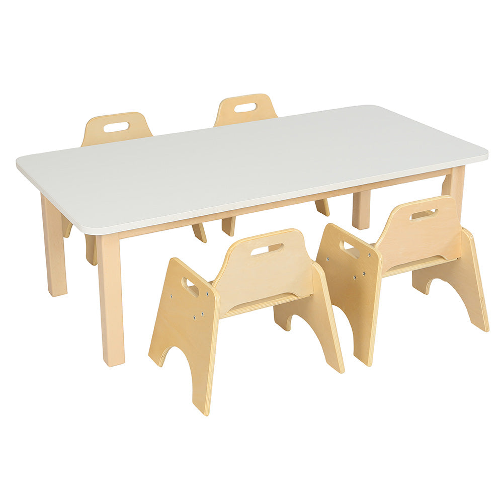 Rectangular White Table Melamine Top