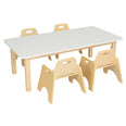 Rectangular White Table Melamine Top