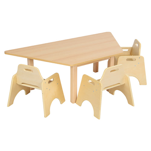 Trapezoidal Beech Table MFC Top