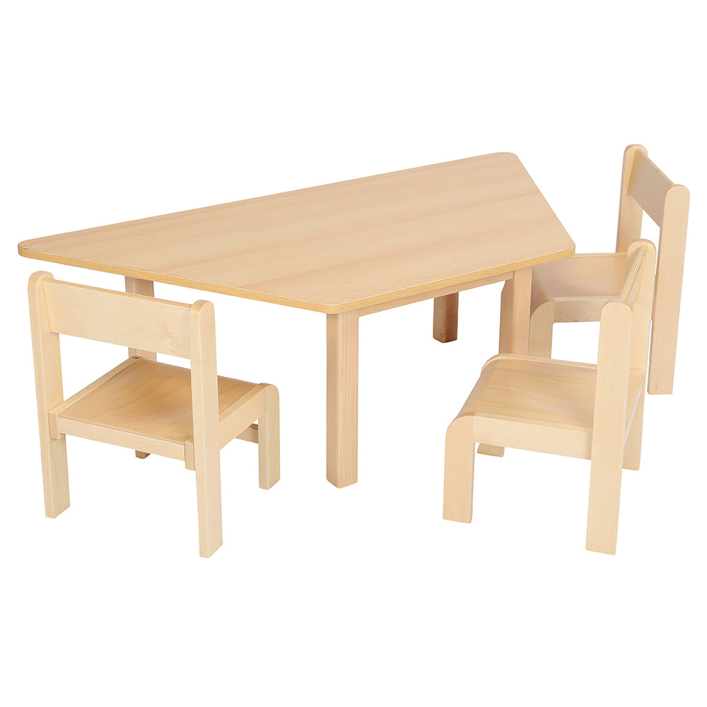 Trapezoidal Beech Table MFC Top