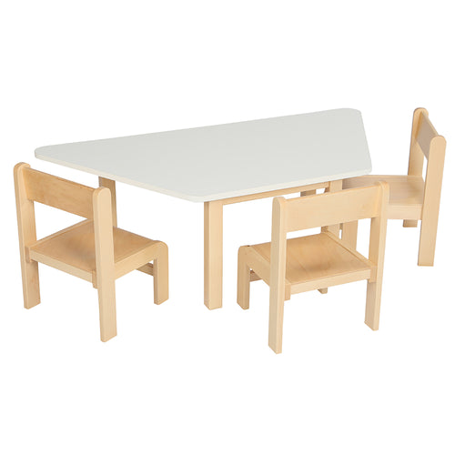 Trapezoidal White Table Melamine Top