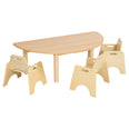 Half Circle Beech Table MFC Top