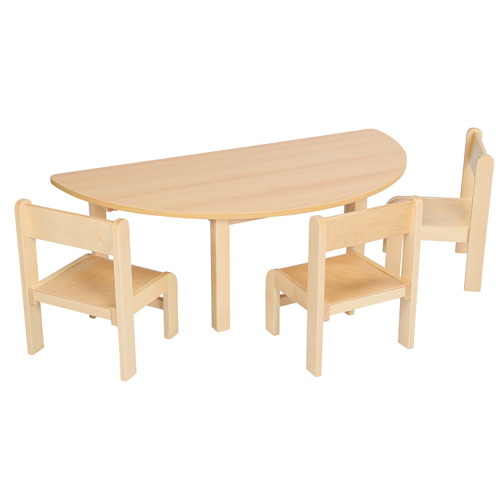 Half Circle Beech Table MFC Top