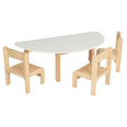 Half Circle White Table Melamine Top