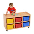 6 Deep Horizontal SSS Unit with Coloured Trays Static/Mobile