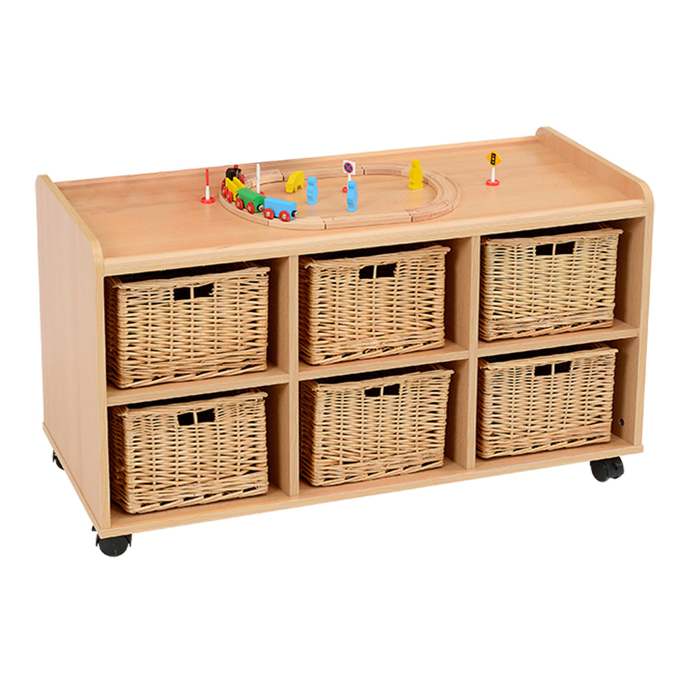6 Deep Horiz SSS Unit with Wicker Baskets