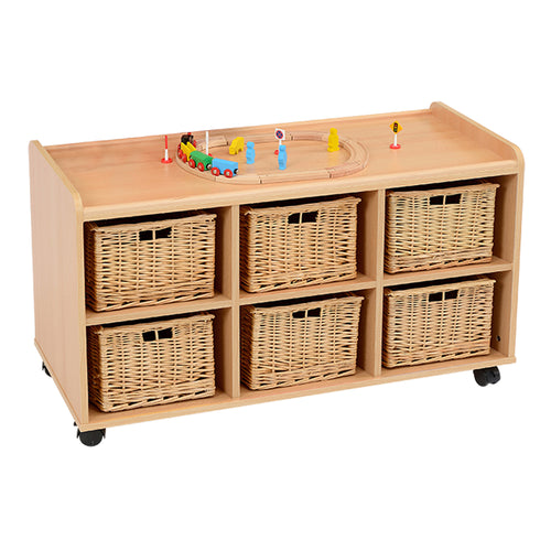 6 Deep Horiz SSS Unit with Wicker Baskets