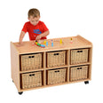 6 Deep Horiz SSS Unit with Wicker Baskets