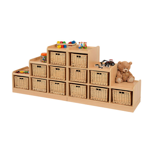 Tiered SSS Access Unit Left Hand with Wicker Baskets