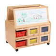 DS Unit With Doors, Dry Wipe Magnetic Easel and Shallow Trays