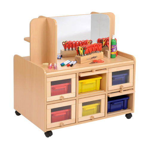 DS Unit With Doors, Storage/Mirror and Shallow Trays