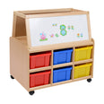DS Storage Unit With Dry Wipe Magnetic Easel and Deep Trays