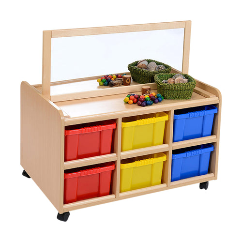 DS Storage Unit With Mirror and Deep Trays