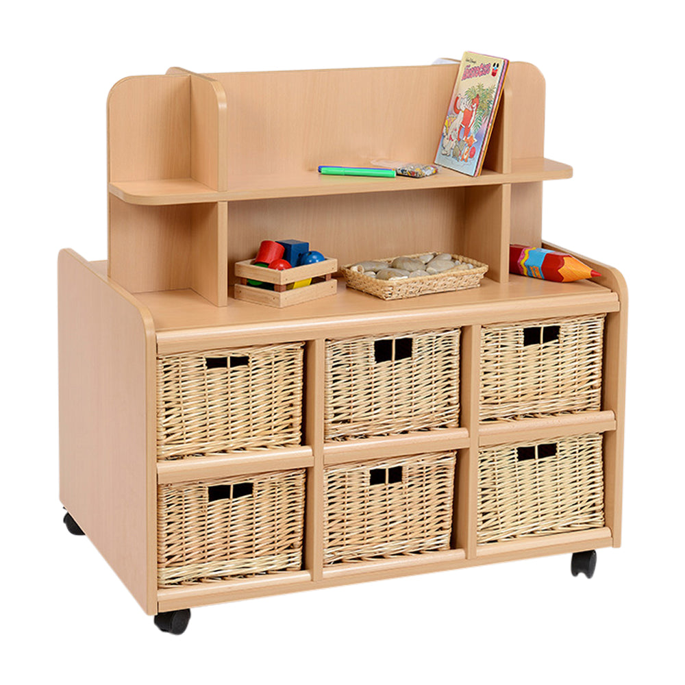 DS Storage Unit With Display/Mirror and Deep Baskets