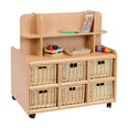 DS Storage Unit With Display/Mirror and Deep Baskets