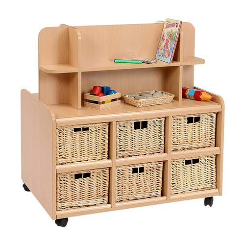 DS Storage Unit With Display/Mirror and Deep Baskets