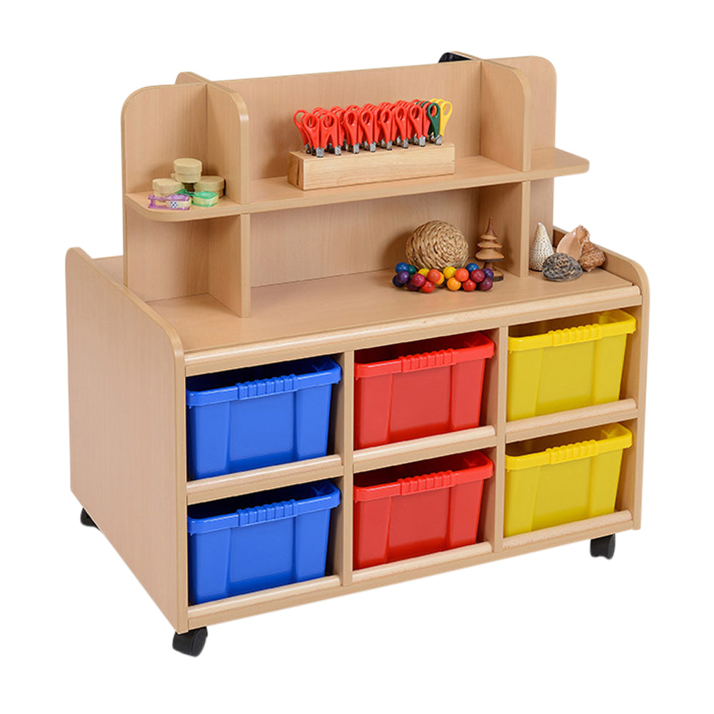 DS Storage Unit With Display/Mirror and Deep Trays