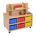 DS Storage Unit With Display/Mirror and Deep Trays
