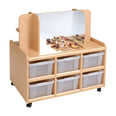 DS Storage Unit With Display/Mirror and Deep Trays