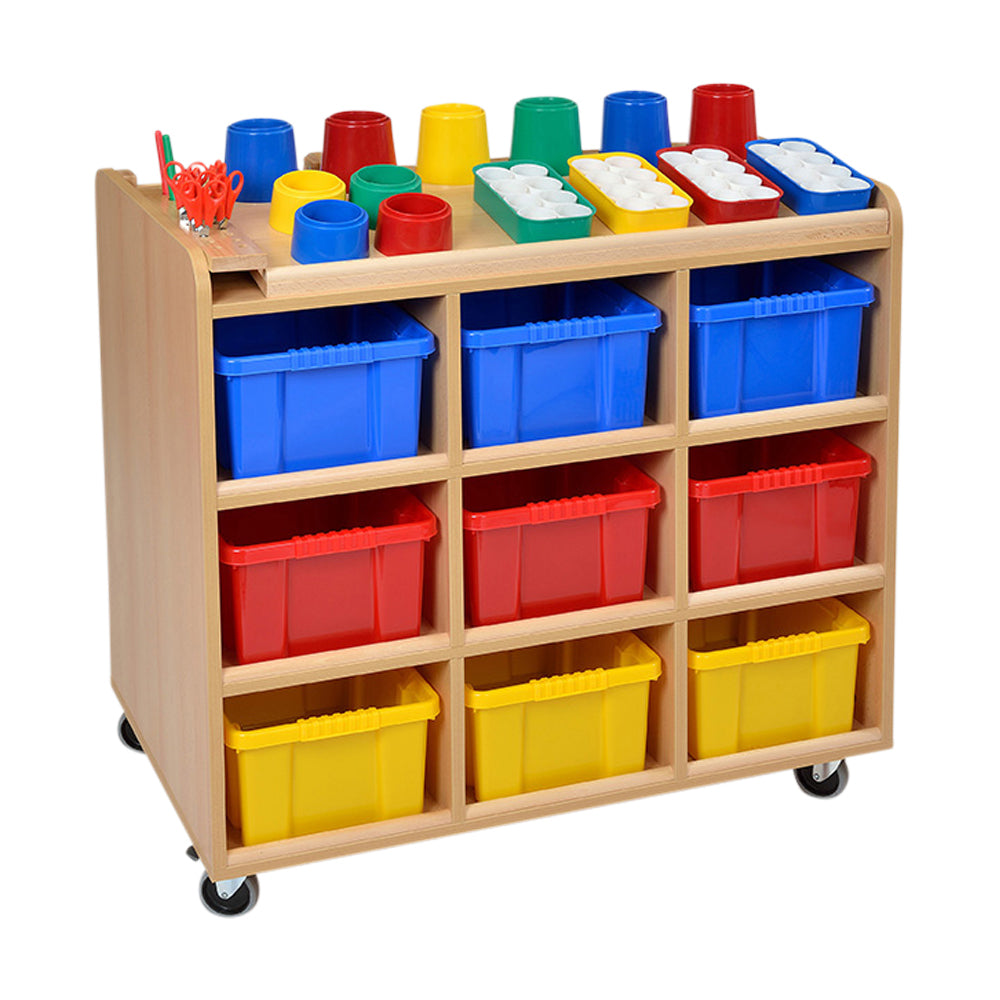 Mobile Art Resources Trolley with 24 Trays