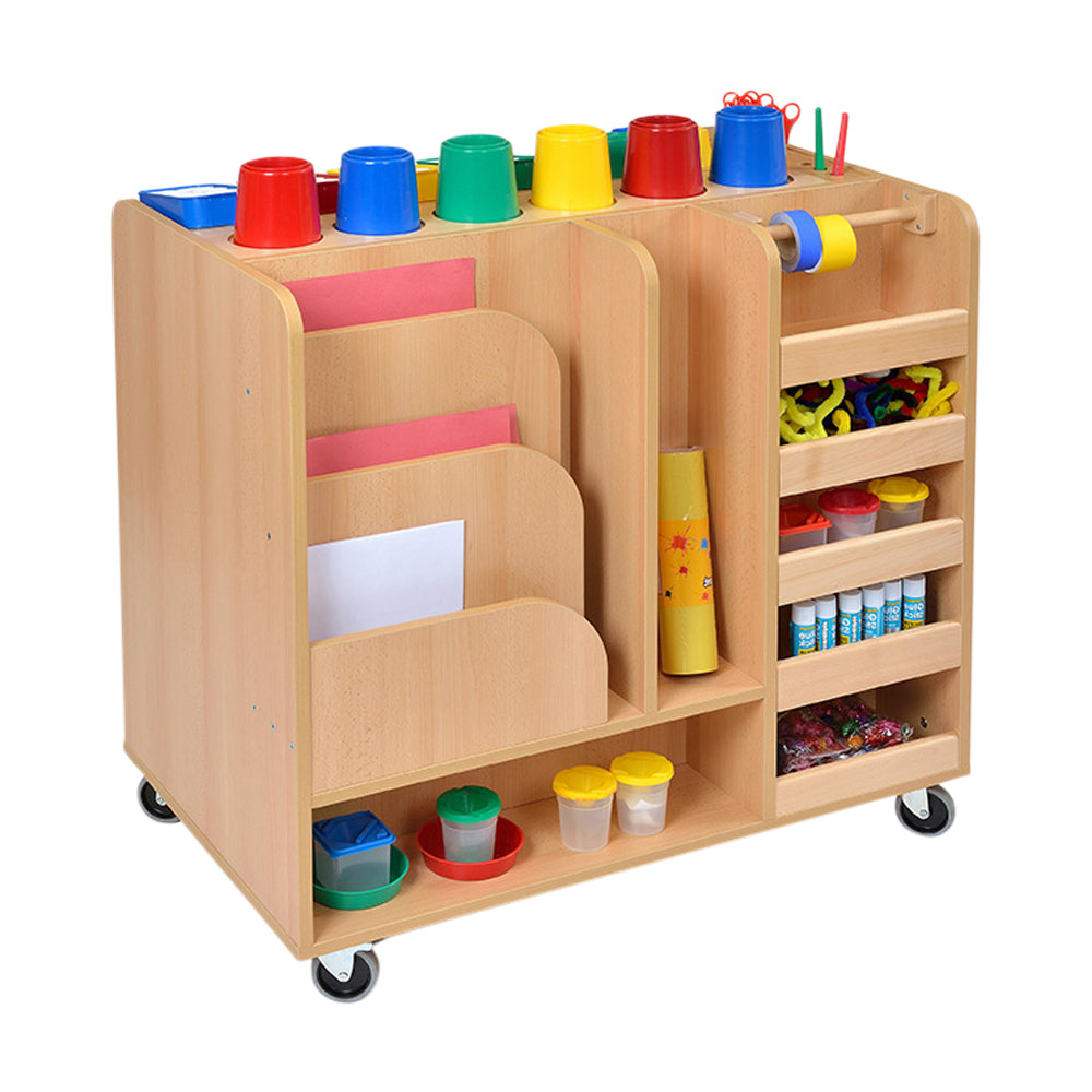 Mobile Art Resources Trolley with 24 Trays