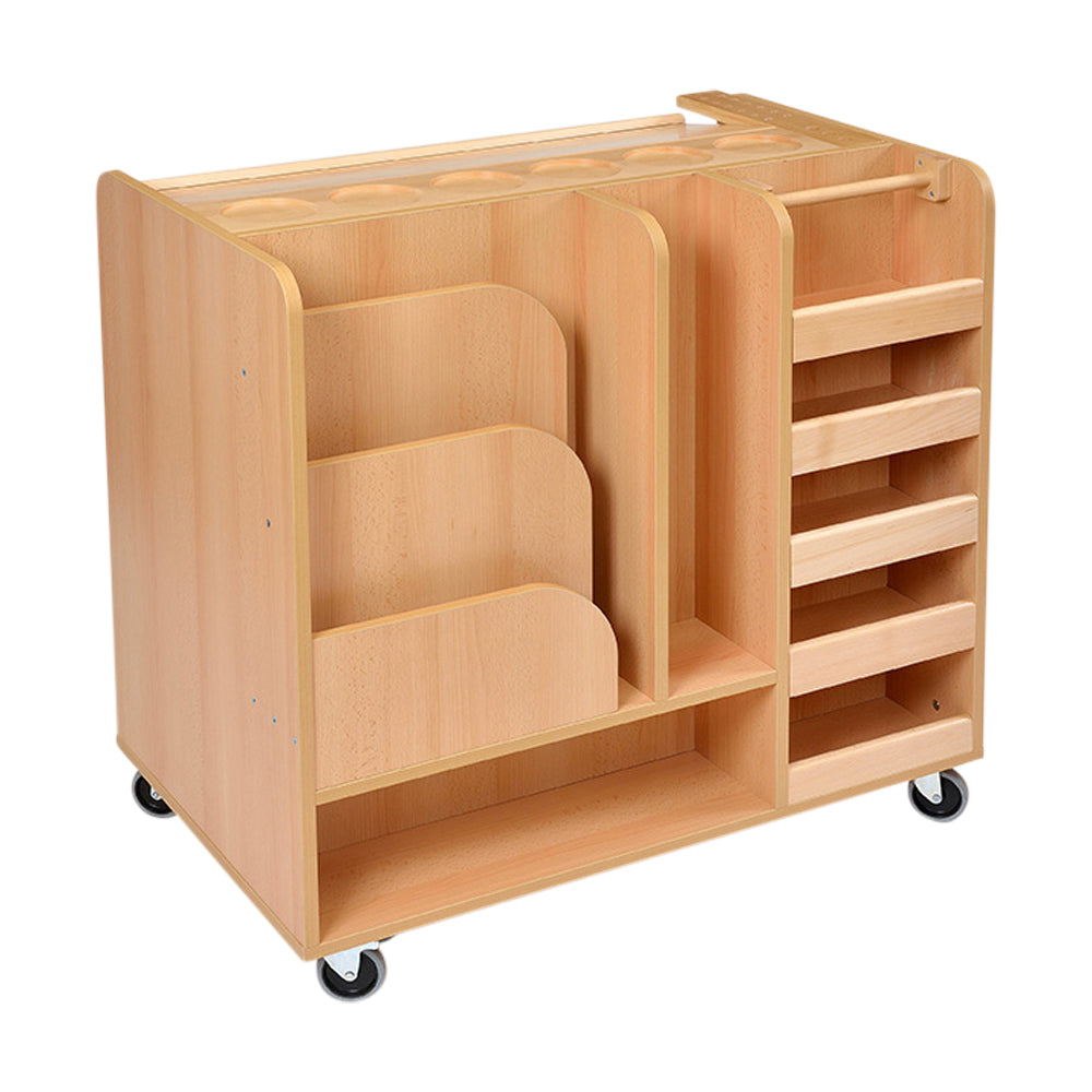 Mobile Art Resources Trolley with 24 Trays