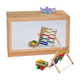RS Open Bookcase With Mirror Inset Panel