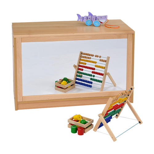 RS Open Bookcase With Mirror Inset Panel