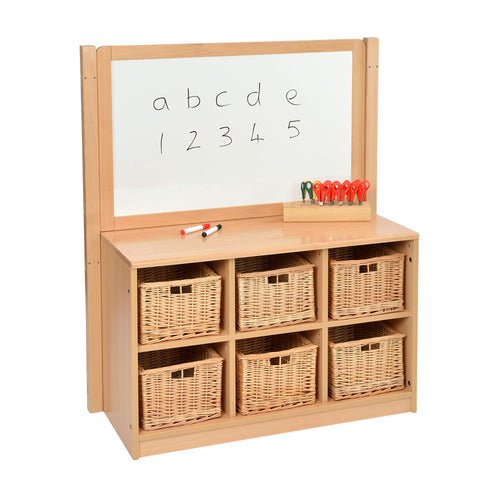 RS 6 Basket Storage Unit with Drywipe/Mirror Divider